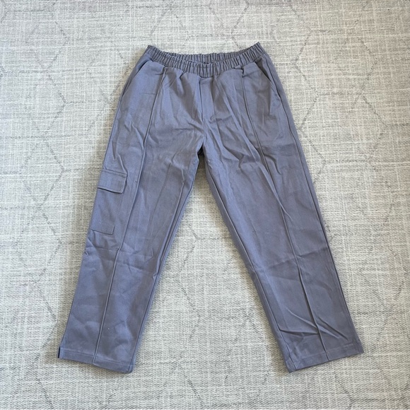 Boohoo Mens Pants Boohooman Mens Light Grey Elastic Waist Baggy Fit